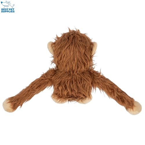 Best Pet Supplies Interactive Squeaky Dog Chew Toy, Ideal Dog Toys for Chewers, Small, Medium & Large Dogs, and Fetch Lovers - Crinkle Duck (Yellow), Large