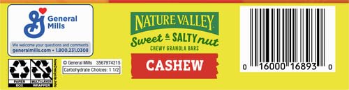 Nature Valley Sweet and Salty Nut Granola Bars, Peanut, 15 Bars, 18 oz