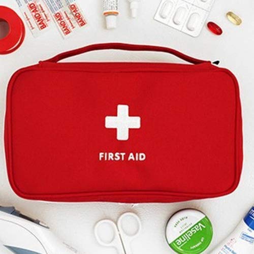PenyaZo First Aid Bag - First Aid Kit Bag Empty for Home Outdoor Travel Camping Hiking, Mini Empty Medical Storage Bag Portable Pouch (Red)