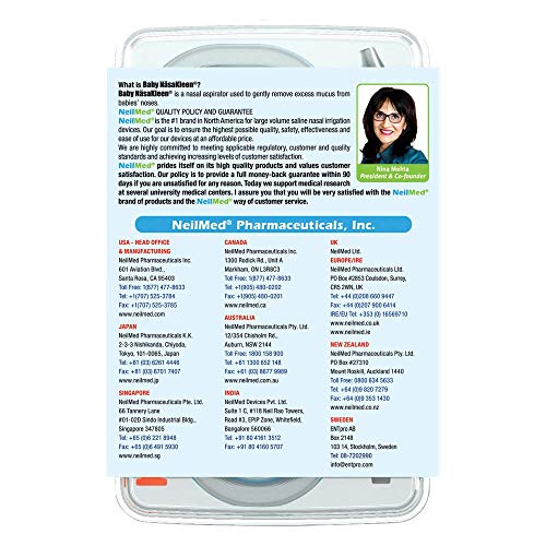 NeilMed Baby NasaKleen Nasal-Oral Aspirator with 49 Hygiene Filters and a Convenient Storage Travel Case