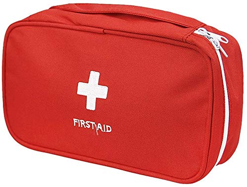 PenyaZo First Aid Bag - First Aid Kit Bag Empty for Home Outdoor Travel Camping Hiking, Mini Empty Medical Storage Bag Portable Pouch (Red)