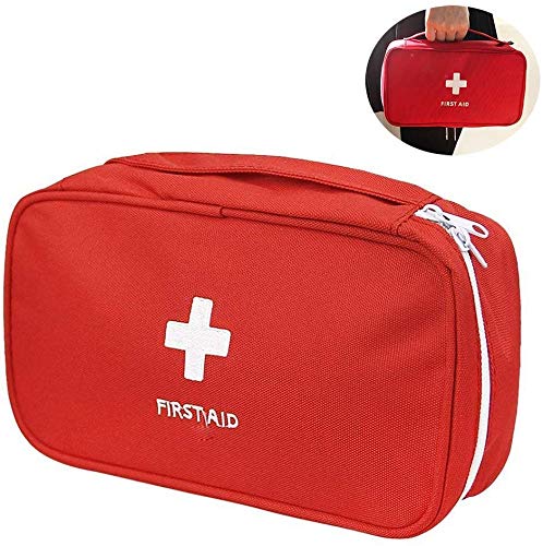 PenyaZo First Aid Bag - First Aid Kit Bag Empty for Home Outdoor Travel Camping Hiking, Mini Empty Medical Storage Bag Portable Pouch (Red)