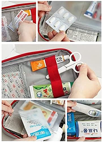 PenyaZo First Aid Bag - First Aid Kit Bag Empty for Home Outdoor Travel Camping Hiking, Mini Empty Medical Storage Bag Portable Pouch (Red)