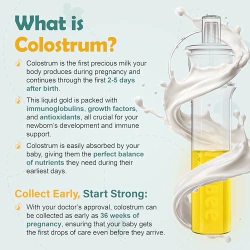 Colostrum Collector Kit | Reusable Silicone Breast Milk Collector for Harvesting Colostrum Breastmilk, Pre-Sterilized Includes Storage Case & Cotton Wipe | Set of 7 Collectors, 5mL Each