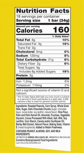 Nature Valley Sweet and Salty Nut Granola Bars, Peanut, 15 Bars, 18 oz