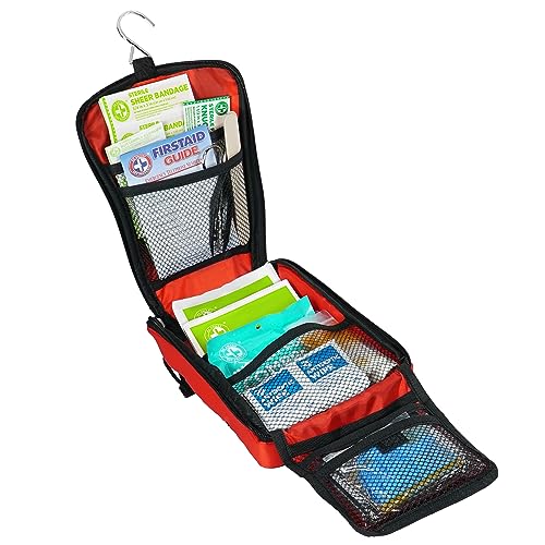 Be Smart Get Prepared 180 Piece First Aid Kit: Clean, Treat, Protect Minor Cuts, Scrapes. Home, Office, Car, School, Business, Travel, Emergency, Survival, Hunting, Outdoor, Camping & Sports, FSA HSA