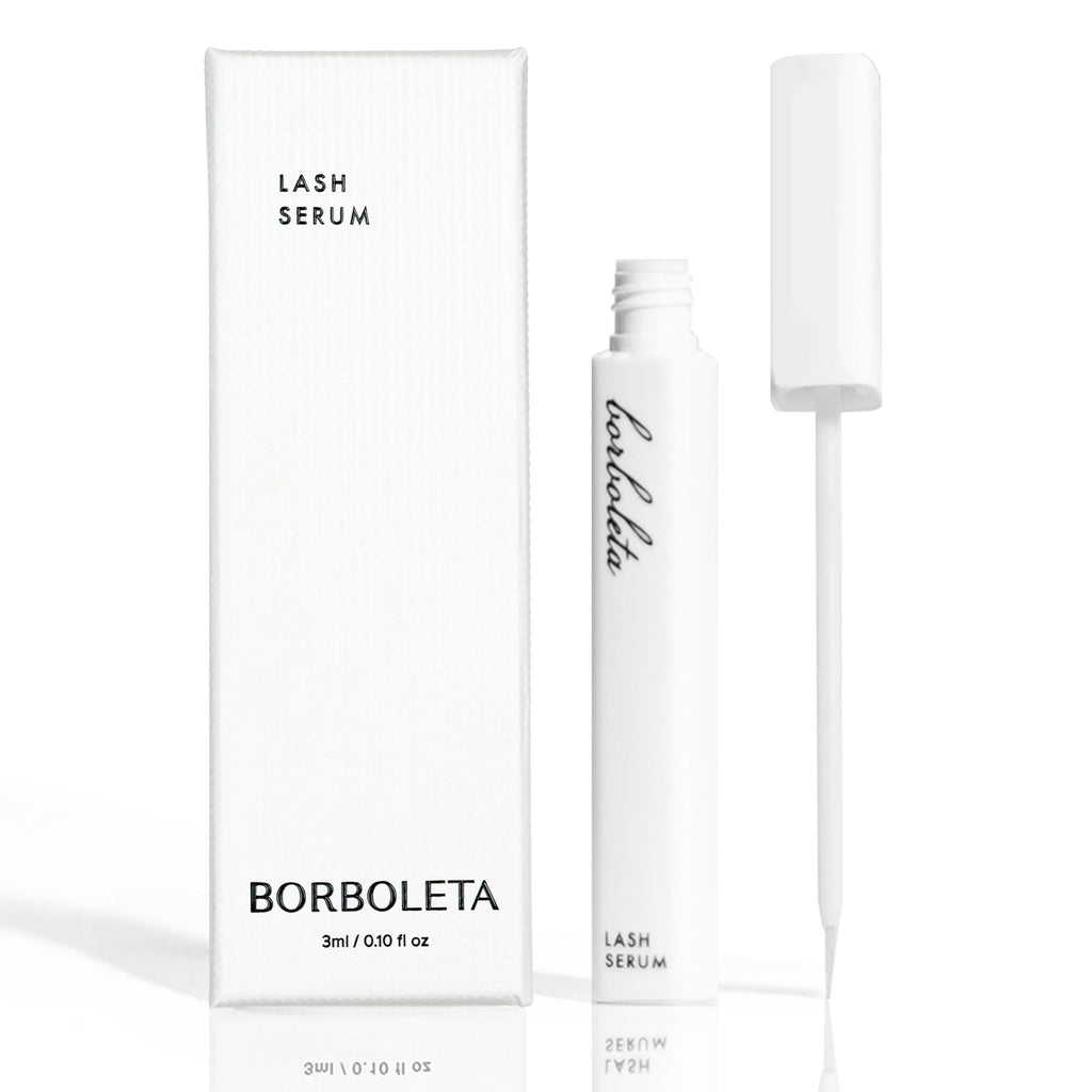 Borboleta Lash Serum, Eyelash Serum for Longer, Thicker, and Fuller Looking Natural Eyelashes, (Full Size, 3 Month Supply)