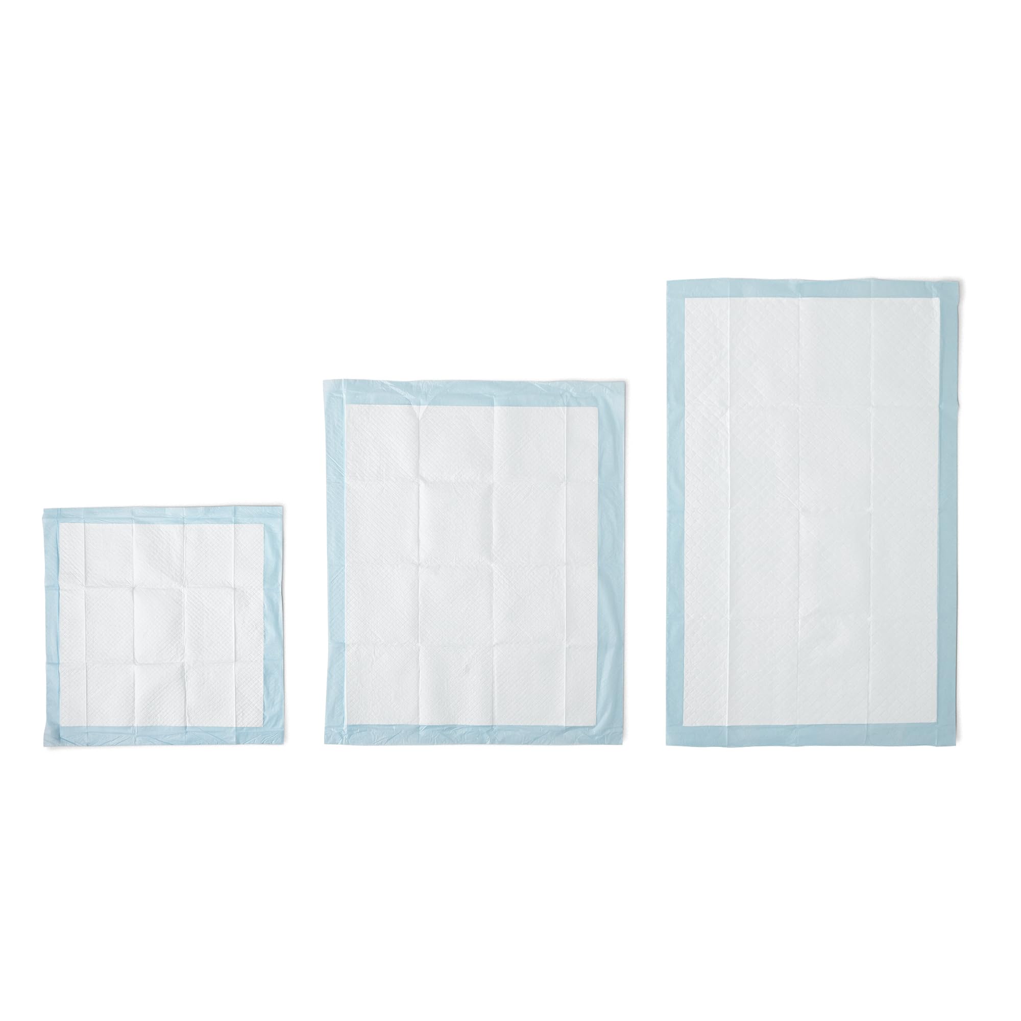 Amazon Basics Dog and Puppy Pee Pads, 5-Layer Leak-Proof Super Absorbent, Quick-Dry Surface, Potty Training, Regular (22x22"), 50 Count, Blue & White