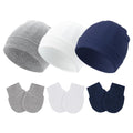 Fecawd Baby Hats and Mittens Newborn Hats Gloves Infant Beanie Soft Cap Mitten Sets for 0-6 Months Boys Girls