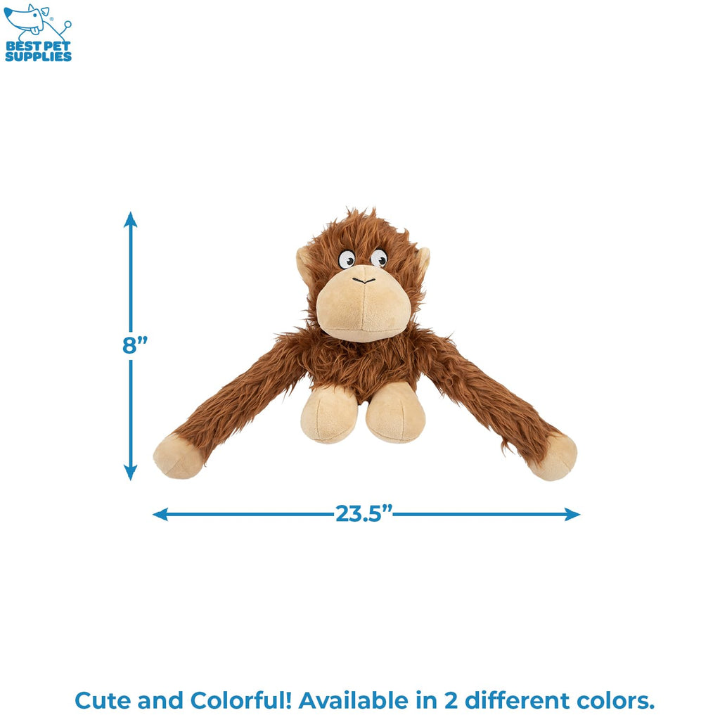 Best Pet Supplies Interactive Squeaky Dog Chew Toy, Ideal Dog Toys for Chewers, Small, Medium & Large Dogs, and Fetch Lovers - Crinkle Duck (Yellow), Large