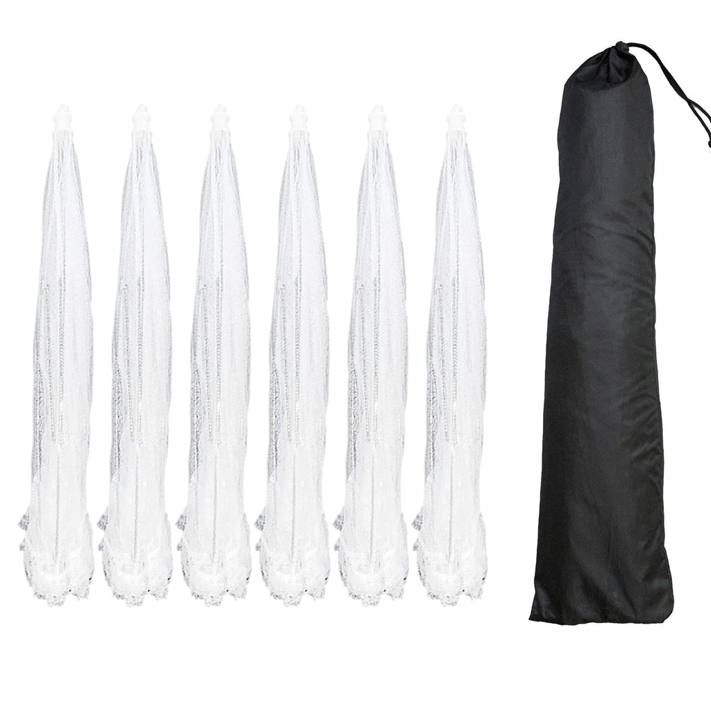 Simply Genius Pop-Up Mesh Food Covers - 17 x 17 in, White, 6 Pack, Large & Tall - Reusable & Collapsible Food Tents for Outdoor Serving