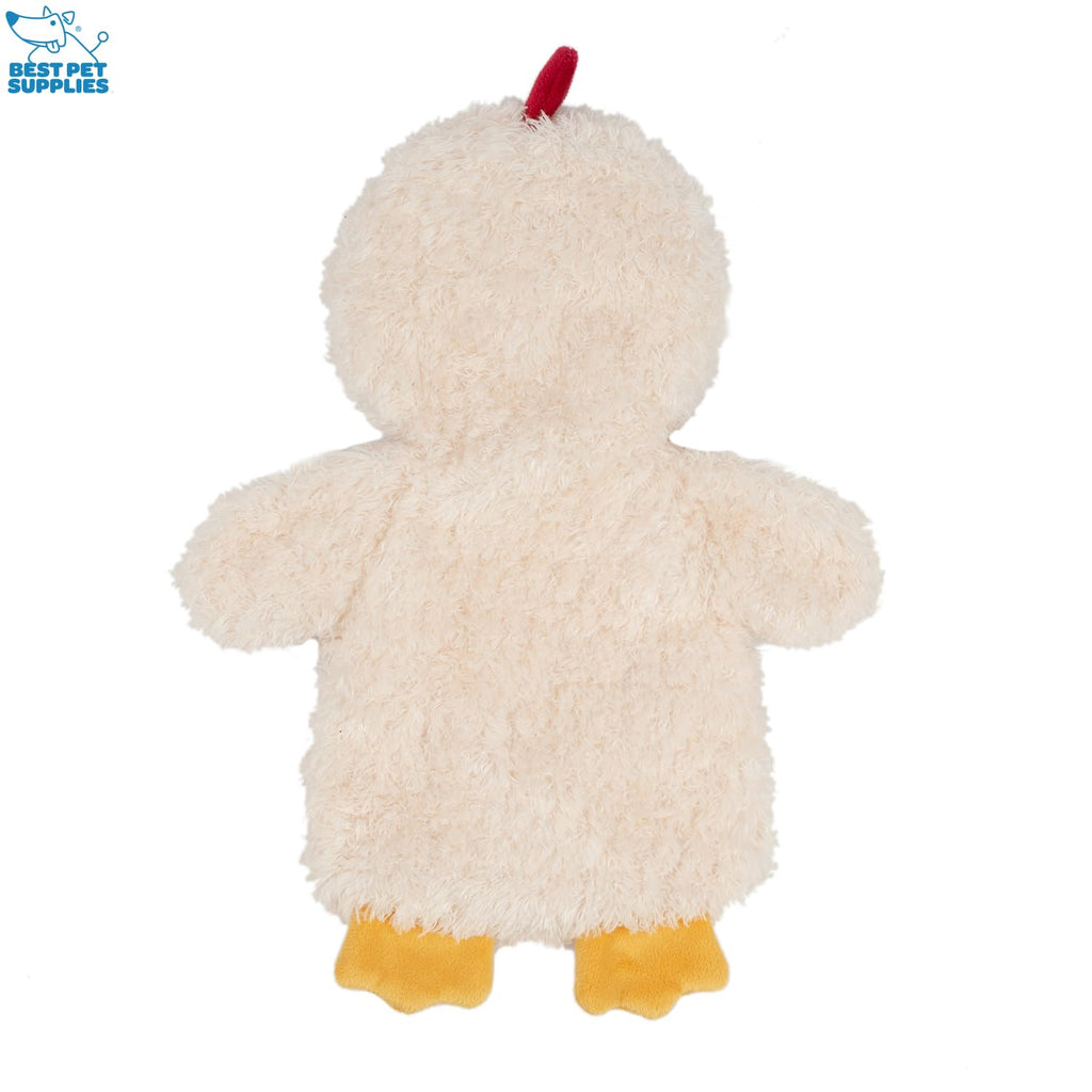 Best Pet Supplies Interactive Squeaky Dog Chew Toy, Ideal Dog Toys for Chewers, Small, Medium & Large Dogs, and Fetch Lovers - Crinkle Duck (Yellow), Large