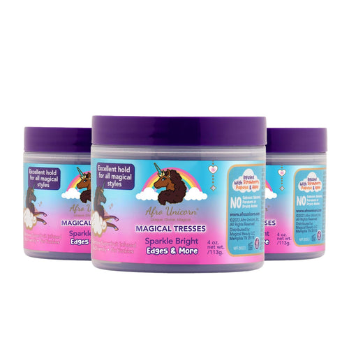 Afro Unicorn Curl Cream - Defining, Taming, and Softening Curly, Coily, and Wavy Hair Cream - Contains Coconut Oil - 3 Pack