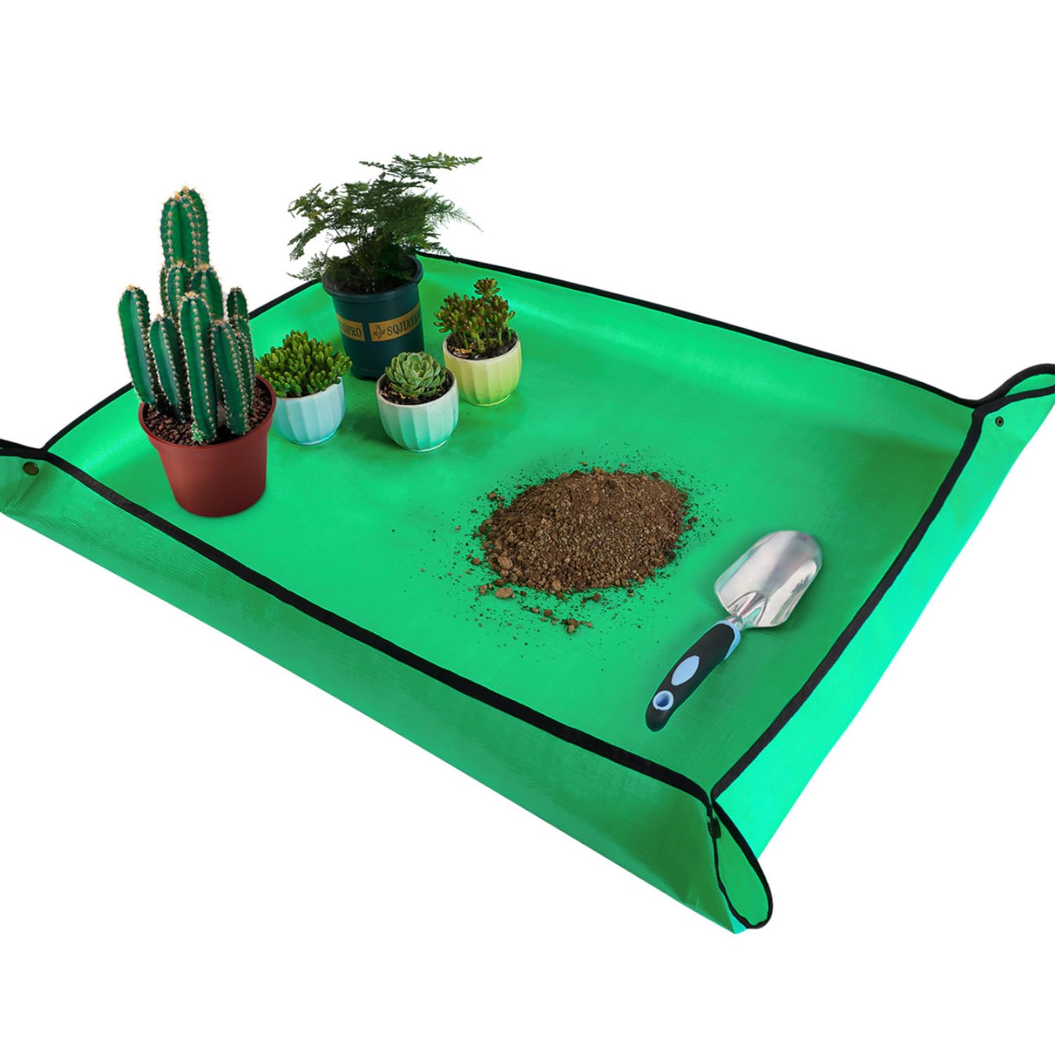 Repotting Mat for Indoor Plant Transplanting and Mess Control 27"x 27" Thickened Waterproof Potting Tray Foldable Succulent Potting Mat Portable Gardening Mat Garden Gifts for Women & Men