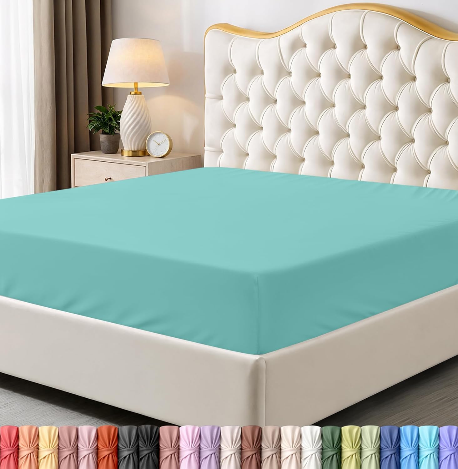 Utopia Bedding Queen Fitted Sheet - Bottom Sheet - Deep Pocket - Soft Microfiber - Shrinkage and Fade Resistant - Easy Care -1 Fitted Sheet Only (Beige)