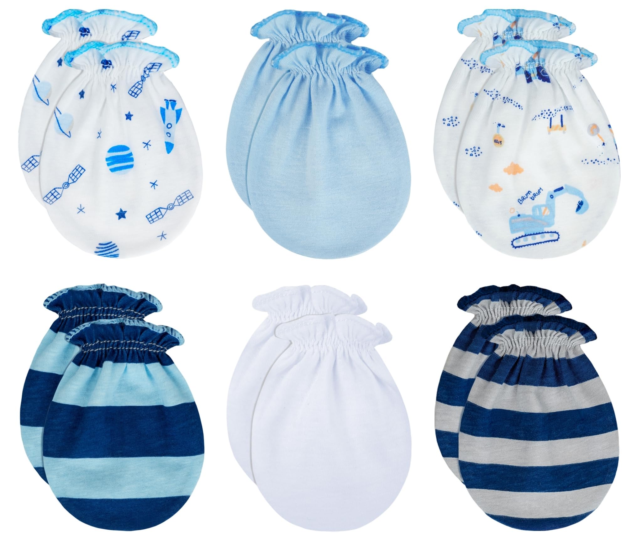 RATIVE Baby Mittens No Scratch Organic Cotton for Newborn 0-6 Months | Baby Essentials Must-Haves for Boys & Girls