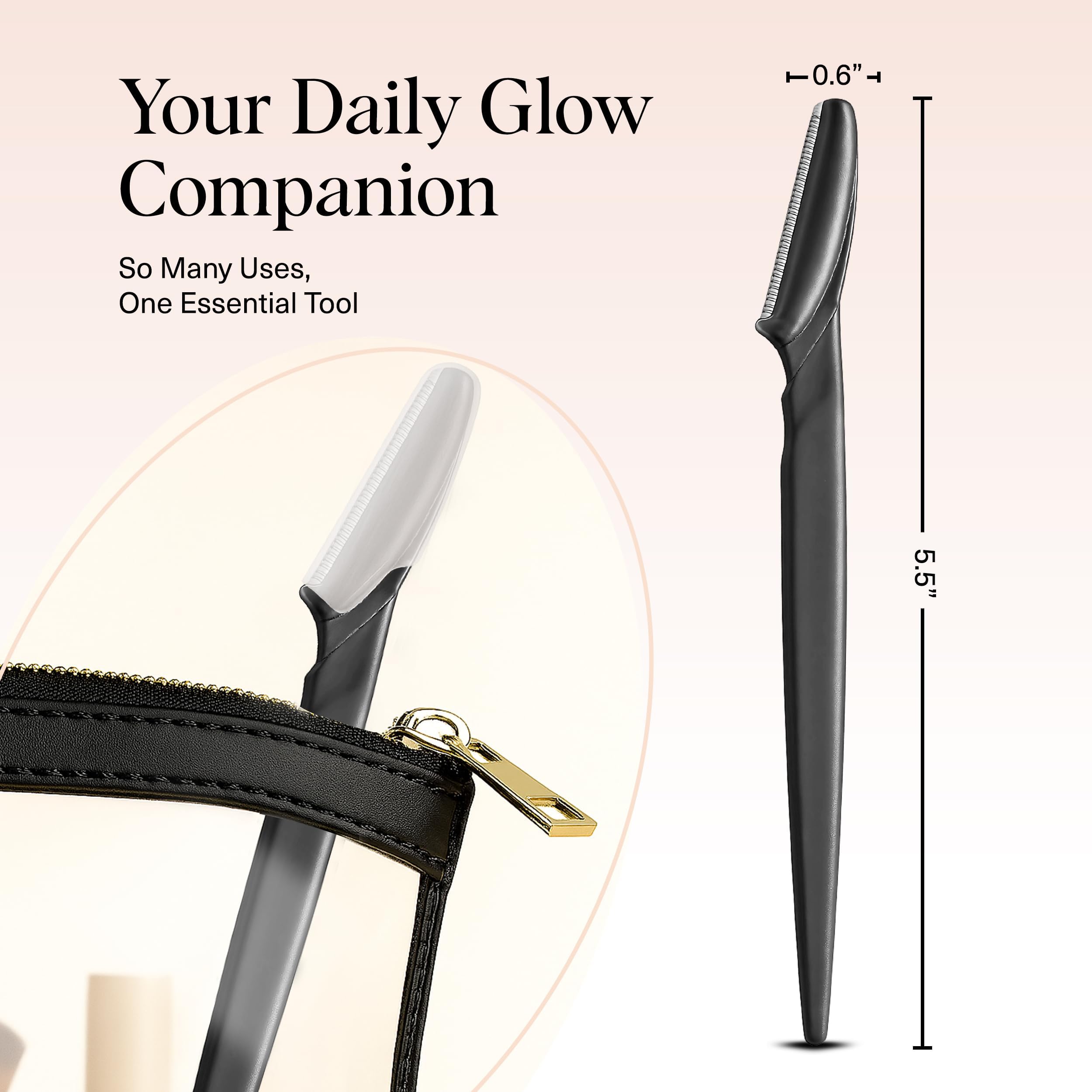 Kitsch Dermaplane Razor for Women Face – Face Razors for Women & Men, Eyebrow Trimmer & Face Shaver – Exfoliating Facial Razor & Skin Care Tool for Smoother Skin - Terracotta, 12 pcs