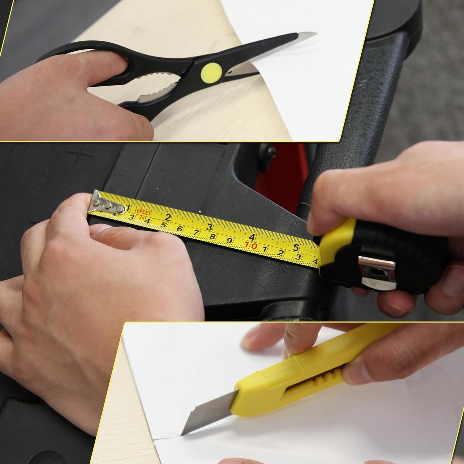 CARTMAN 39 Piece Tool Set General Household Hand Kit with Plastic Toolbox Storage Case Orange