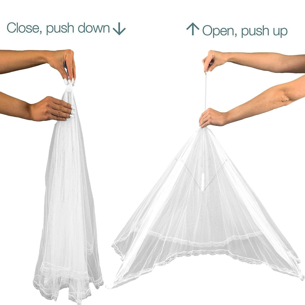 Simply Genius Pop-Up Mesh Food Covers - 17 x 17 in, White, 6 Pack, Large & Tall - Reusable & Collapsible Food Tents for Outdoor Serving