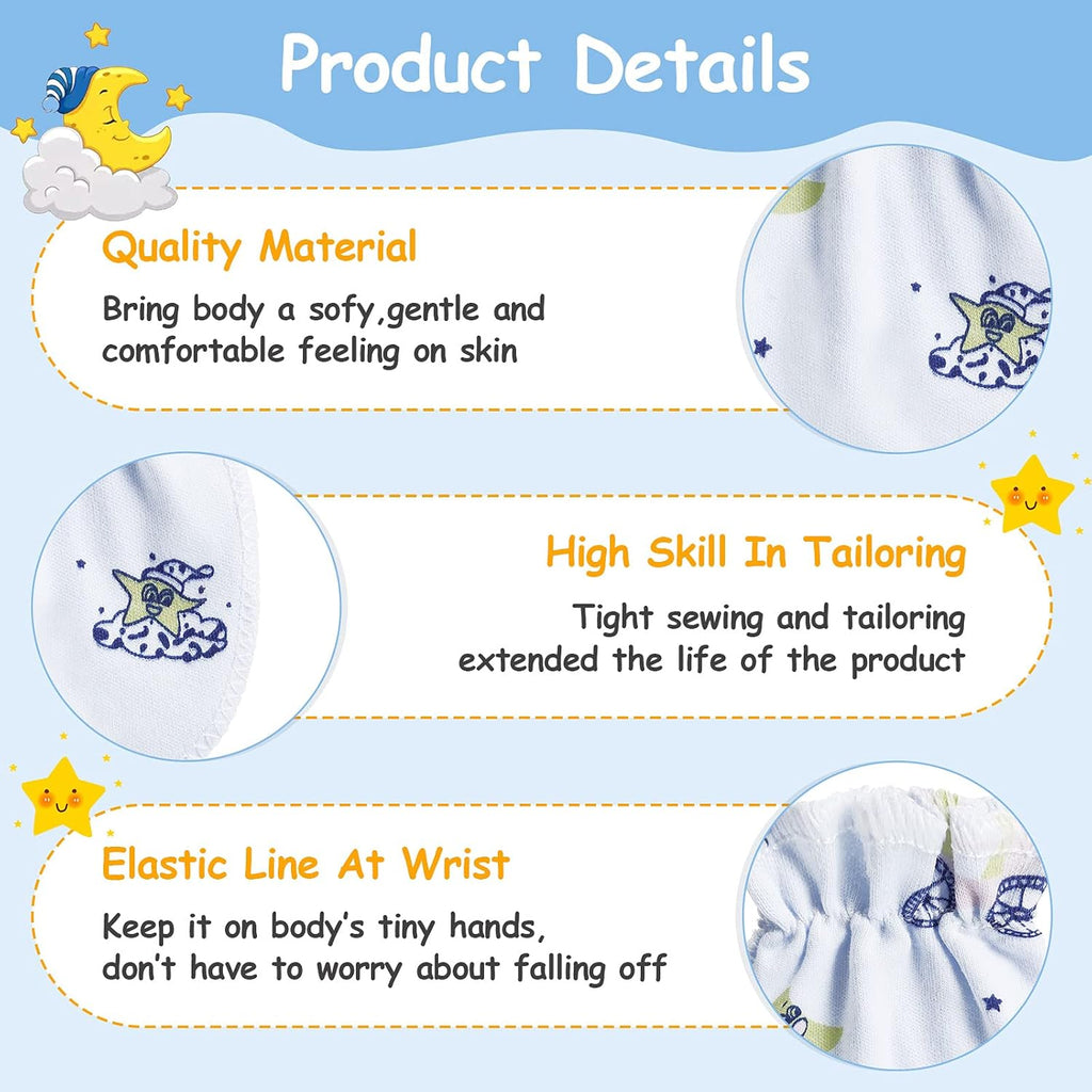 Geyoga 24 Pairs Newborn Baby Mittens No Scratch Mittens Soft Elastic Infant Baby Gloves for 0-6 Months Boy Girl