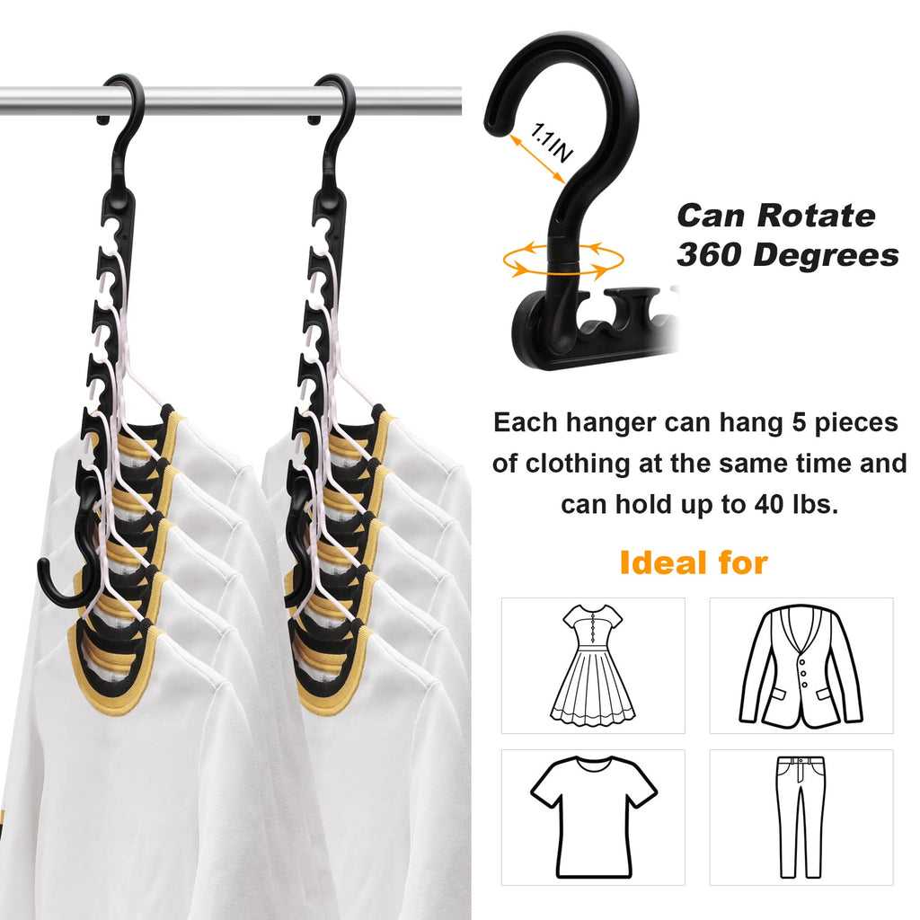 8-Pack-Closet-Organizers-and-Storage,Sturdy Organization-and-Storage-Hangers-Space-Saving for Wardrobe,Dorm-Room-Essentials for College Students Girls Smart Clothes Hanger