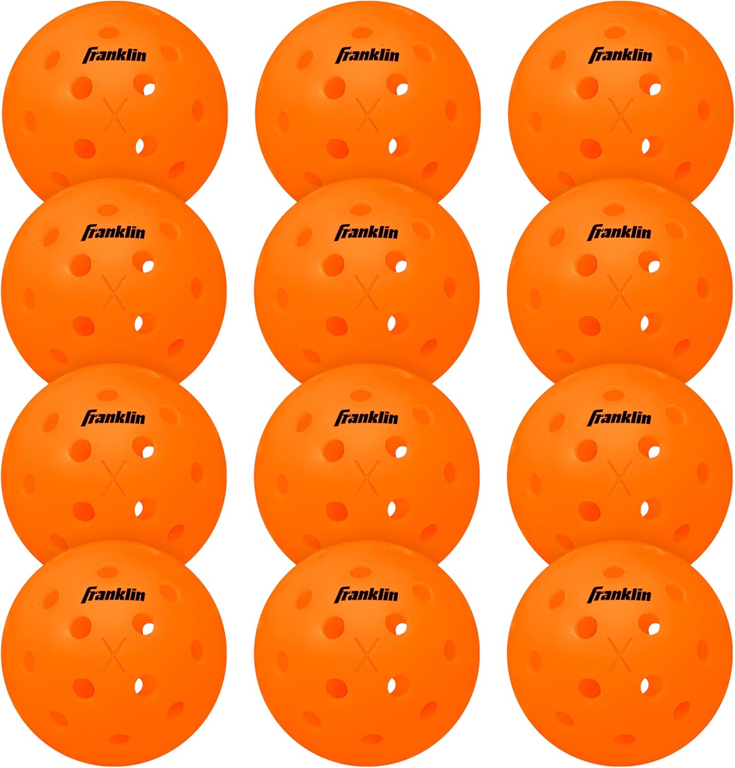 Franklin Sports X-40 Outdoor Pickleballs - Official Ball of USA Pickleball, APP Tour + US Open - Regulation Size