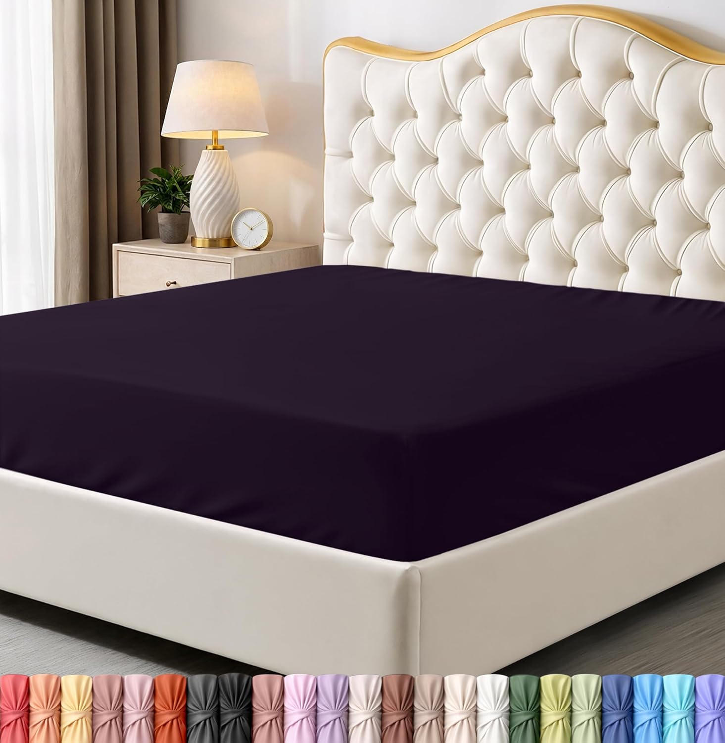 Utopia Bedding Queen Fitted Sheet - Bottom Sheet - Deep Pocket - Soft Microfiber - Shrinkage and Fade Resistant - Easy Care -1 Fitted Sheet Only (Beige)