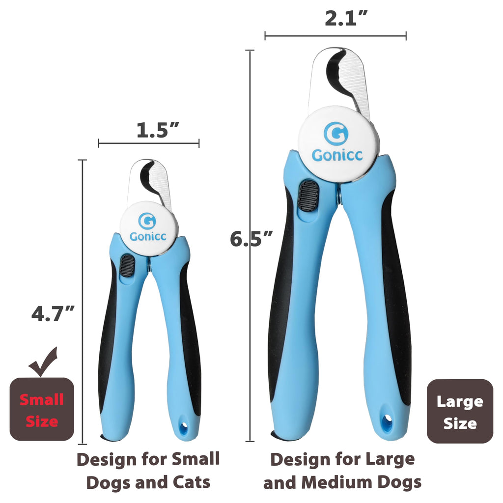 gonicc Dog & Cat Pets Nail Clippers and Trimmers - with Safety Guard to Avoid Overcutting, Free Nail File, Razor Sharp Blade - Professional Grooming Tool for Pets