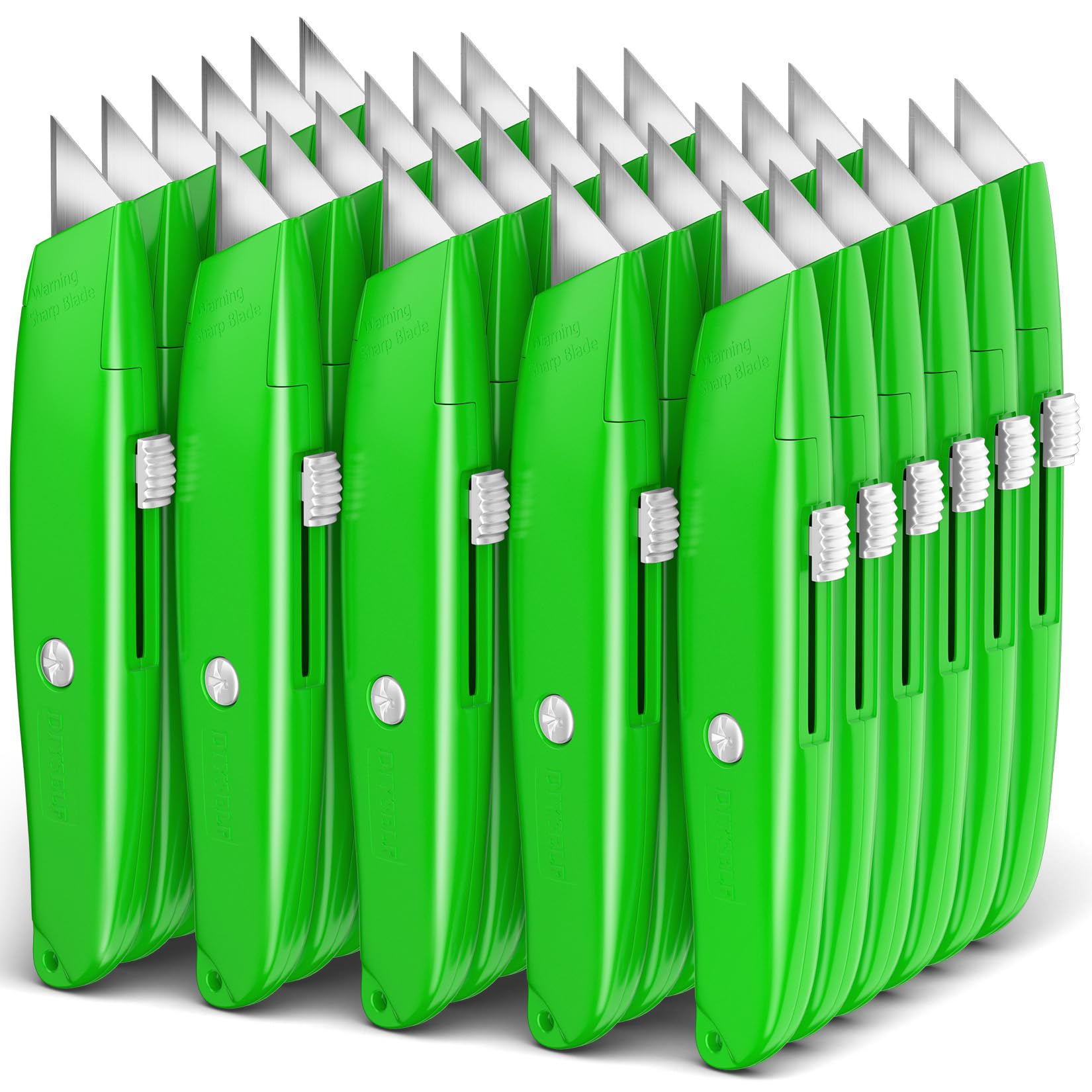 DIYSELF 2Pack Utility Knife Box Cutter Retractable Razor Blade Heavy Duty Box Cutters Knife PVC Pipe Cutter (Red)