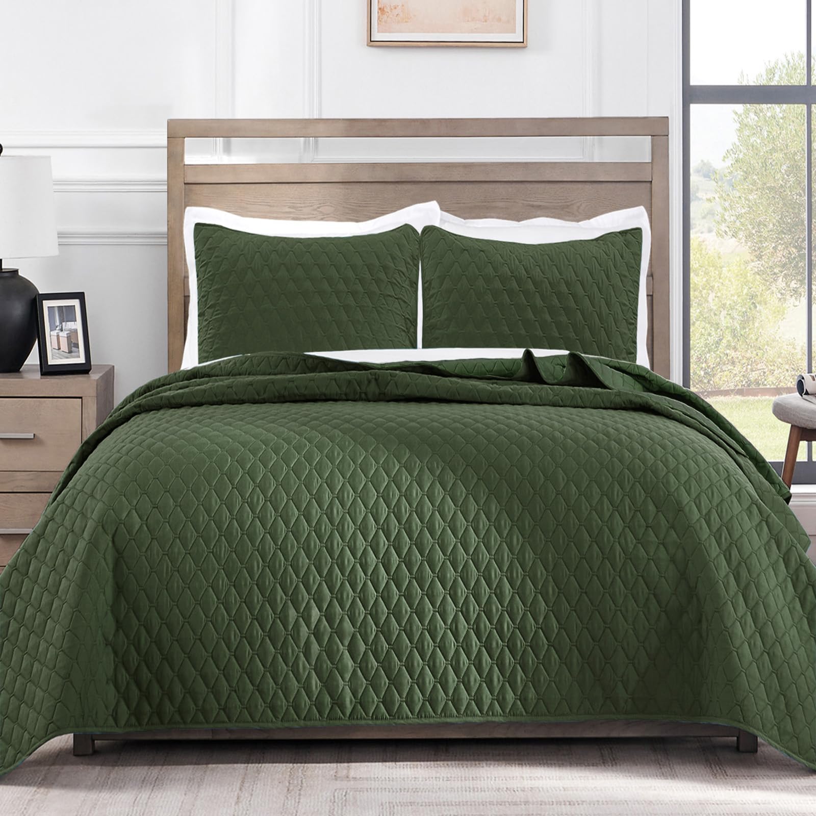 Exclusivo Mezcla Reversible Full Queen Quilt Bedding Set with Pillow Shams, Lightweight Quilts Queen Size, Soft Bedspreads Bed Coverlets for All Seasons - (Lilac Ash, 90"x96")
