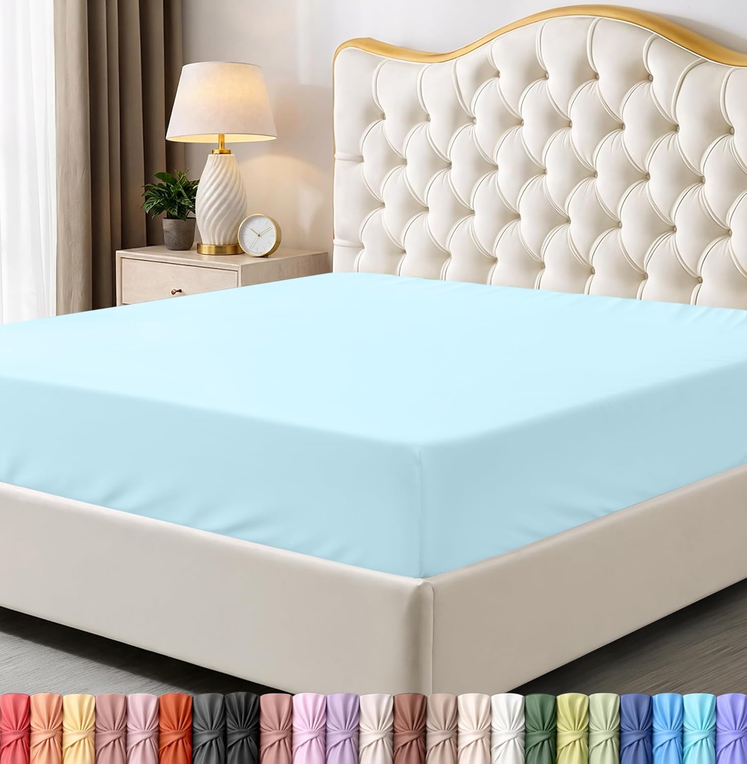 Utopia Bedding Queen Fitted Sheet - Bottom Sheet - Deep Pocket - Soft Microfiber - Shrinkage and Fade Resistant - Easy Care -1 Fitted Sheet Only (Beige)