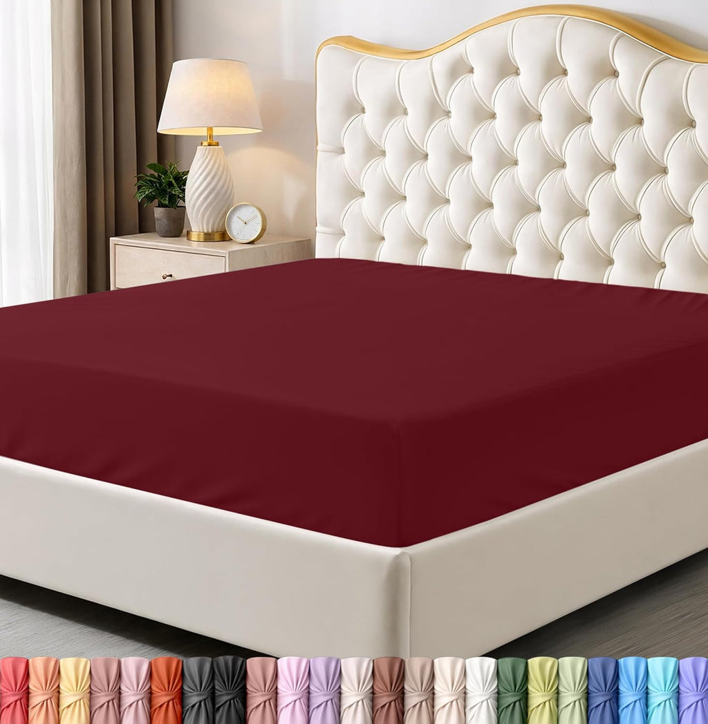 Utopia Bedding Queen Fitted Sheet - Bottom Sheet - Deep Pocket - Soft Microfiber - Shrinkage and Fade Resistant - Easy Care -1 Fitted Sheet Only (Beige)