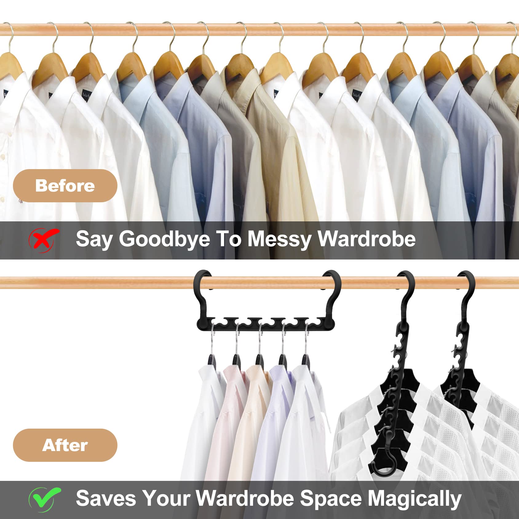 8-Pack-Closet-Organizers-and-Storage,Sturdy Organization-and-Storage-Hangers-Space-Saving for Wardrobe,Dorm-Room-Essentials for College Students Girls Smart Clothes Hanger