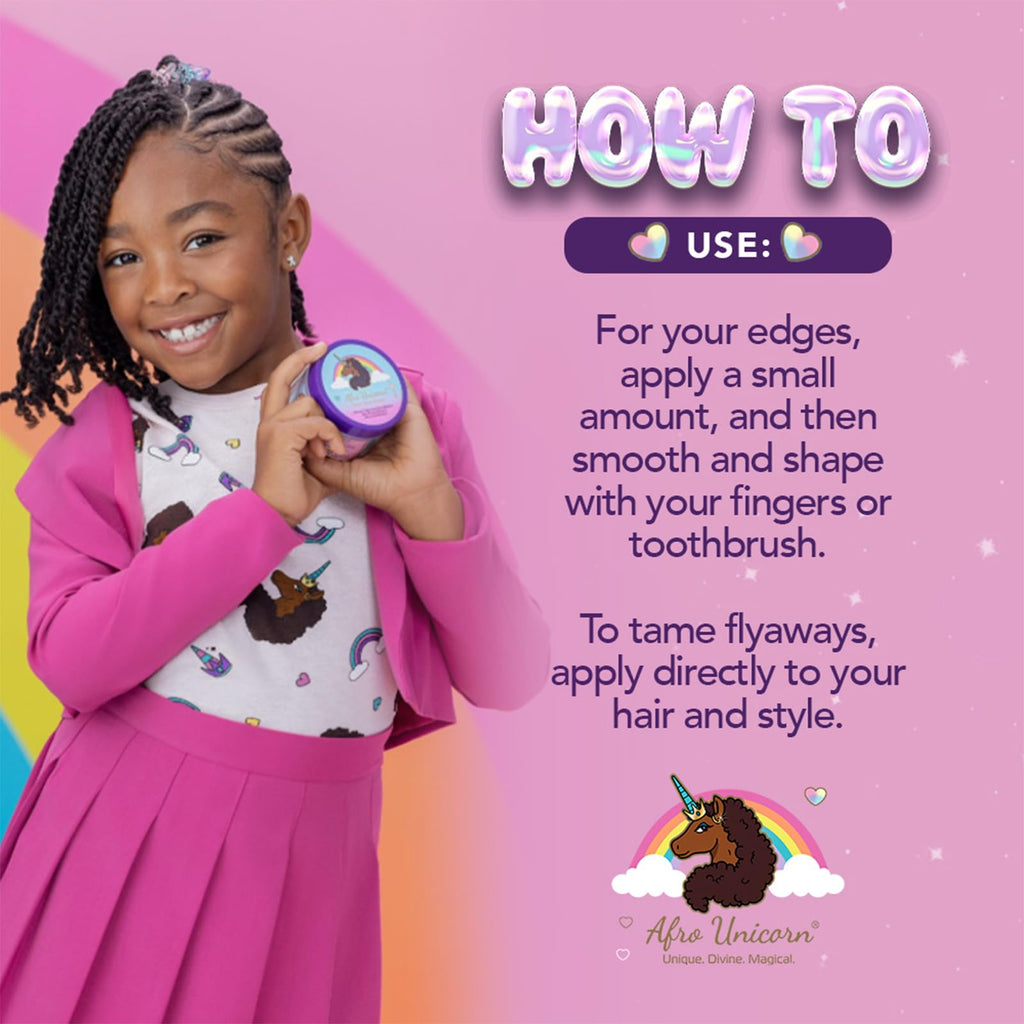 Afro Unicorn Curl Cream - Defining, Taming, and Softening Curly, Coily, and Wavy Hair Cream - Contains Coconut Oil - 3 Pack
