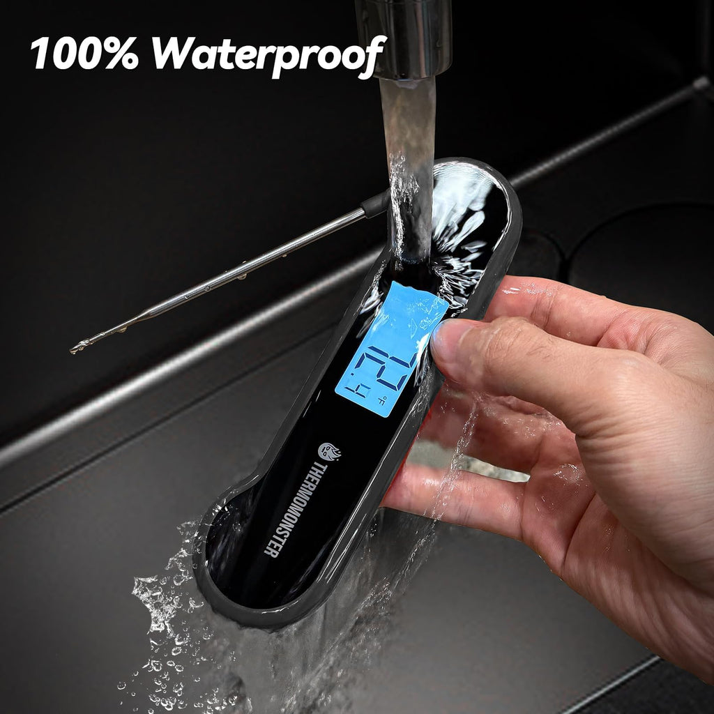 0.5 Sec Instant Read Meat Thermometer Digital with ±0.5℉ Precision, Food Thermometer for Cooking Kitchen Gadgets, Oven Grill Candy BBQ Essentials Accessories, Gifts for Him Dad Men Birthday, Red