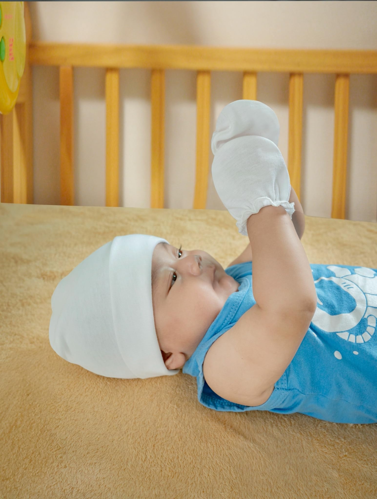 RATIVE Baby Mittens No Scratch Organic Cotton for Newborn 0-6 Months | Baby Essentials Must-Haves for Boys & Girls