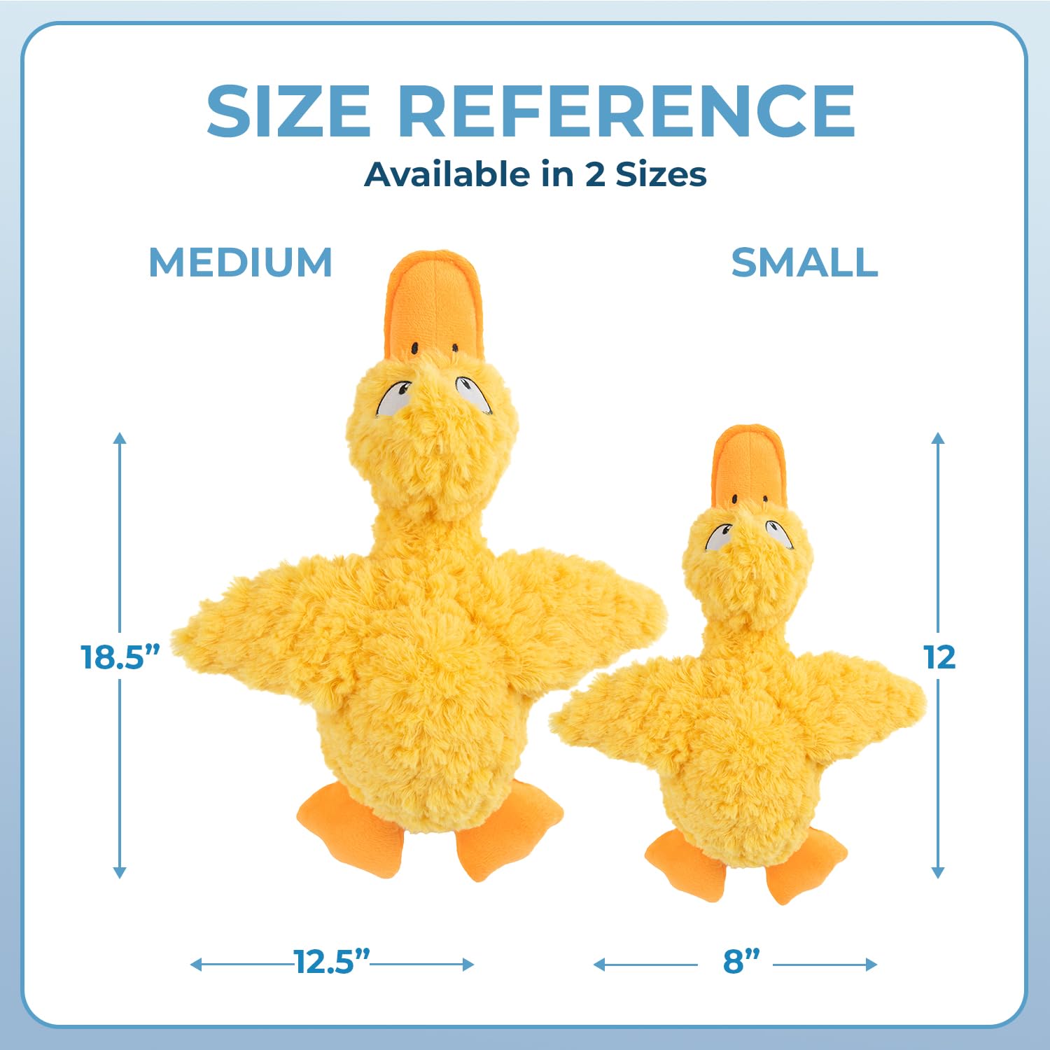 Best Pet Supplies Interactive Squeaky Dog Chew Toy, Ideal Dog Toys for Chewers, Small, Medium & Large Dogs, and Fetch Lovers - Crinkle Duck (Yellow), Large