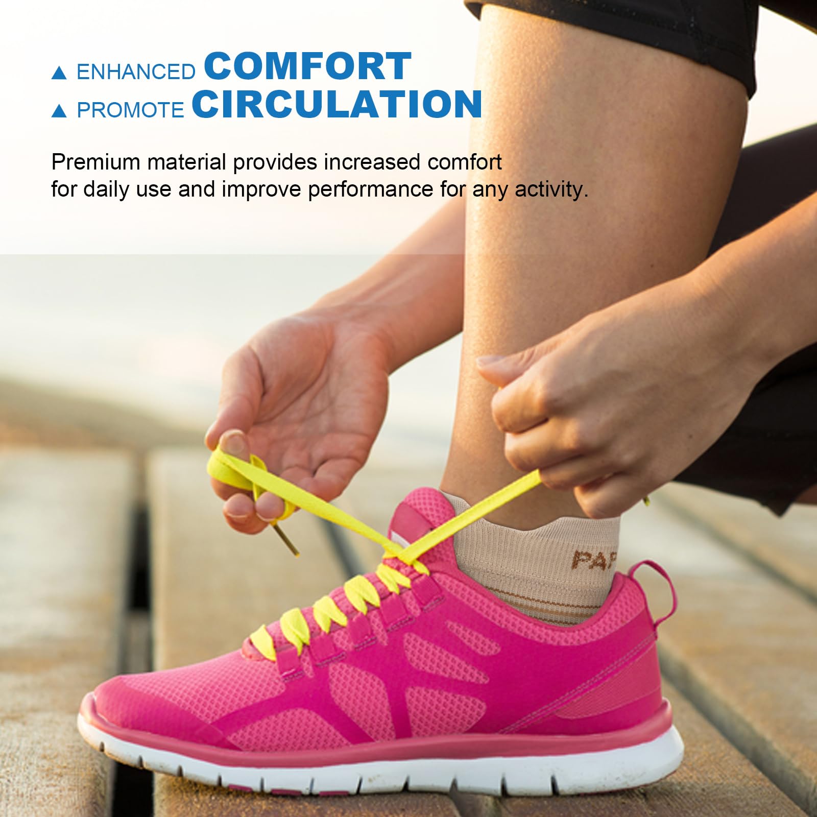 Plantar Fasciitis Sock (6 Pairs) for Men and Women, Compression Foot Sleeves with Arch and Ankle Support, Black, X-Large