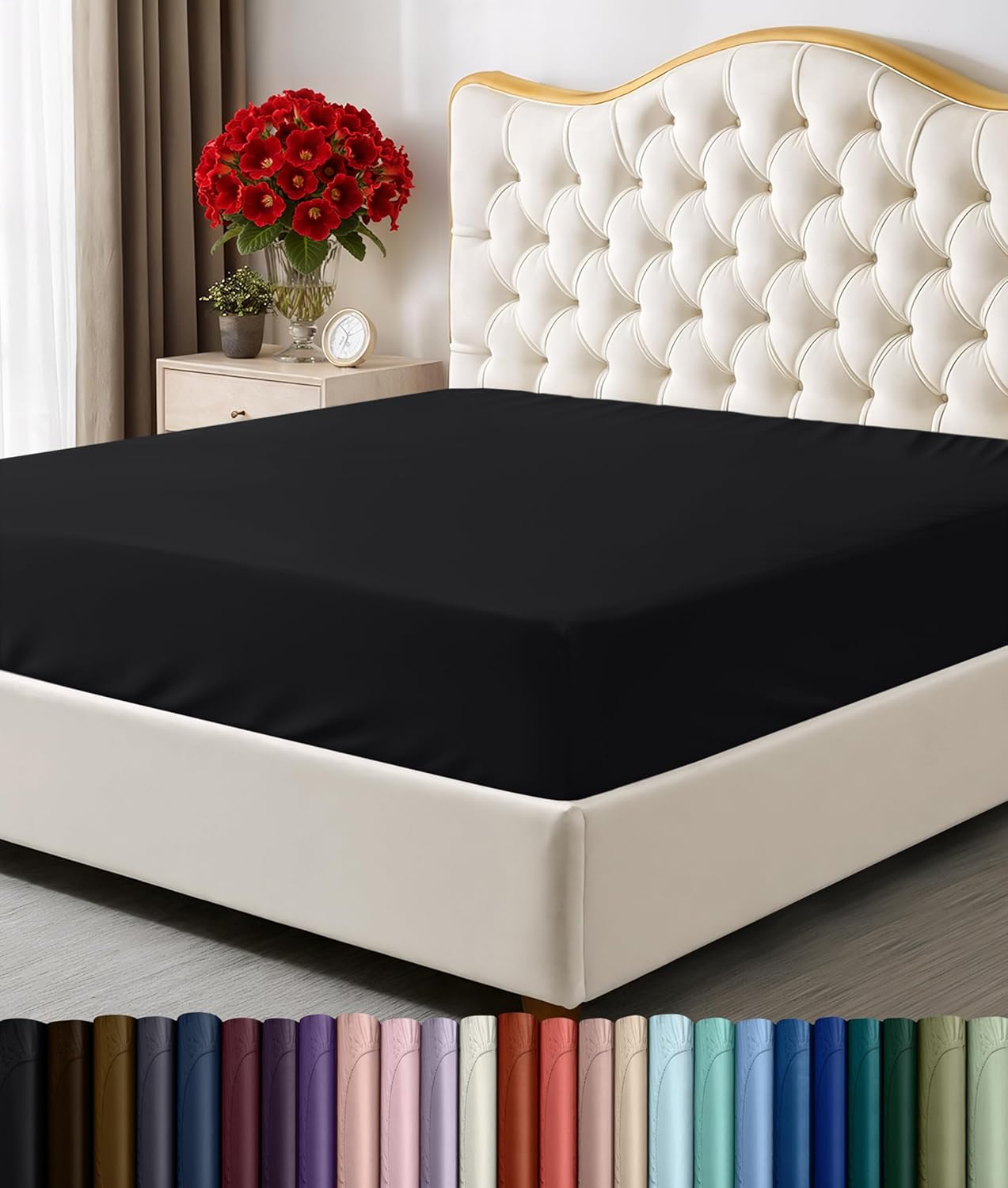 Utopia Bedding Queen Fitted Sheet - Bottom Sheet - Deep Pocket - Soft Microfiber - Shrinkage and Fade Resistant - Easy Care -1 Fitted Sheet Only (Beige)