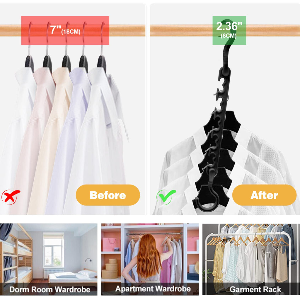 8-Pack-Closet-Organizers-and-Storage,Sturdy Organization-and-Storage-Hangers-Space-Saving for Wardrobe,Dorm-Room-Essentials for College Students Girls Smart Clothes Hanger