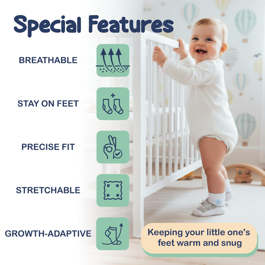 Mother's Choice Organic Cotton Baby Socks Infant 0-6 Months - 12 pairs Soft, Cozy, and Gentle Newborn Socks for Girls & Boys, Perfect Baby Gift for Everyday Wear, and Infant Comfort