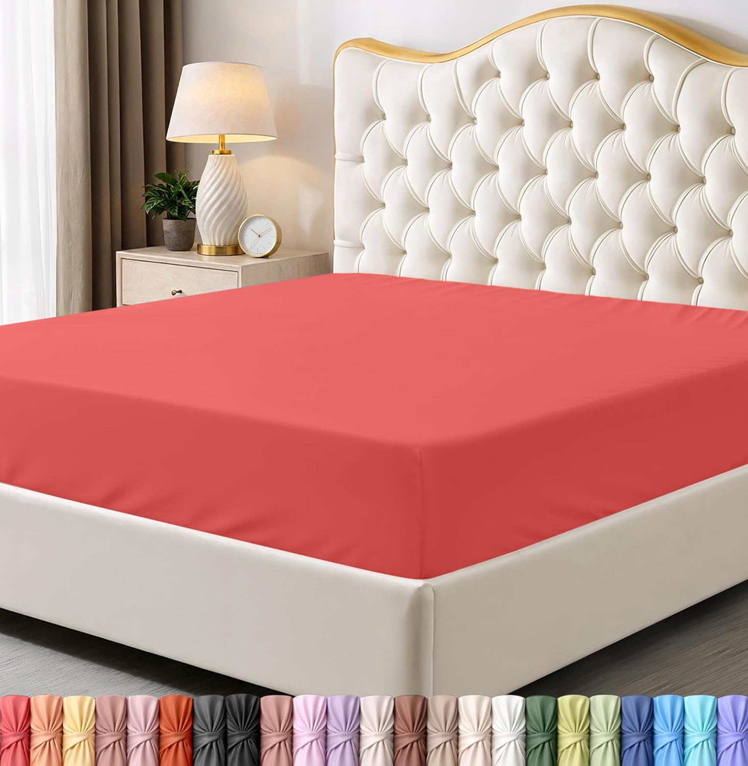 Utopia Bedding Queen Fitted Sheet - Bottom Sheet - Deep Pocket - Soft Microfiber - Shrinkage and Fade Resistant - Easy Care -1 Fitted Sheet Only (Beige)