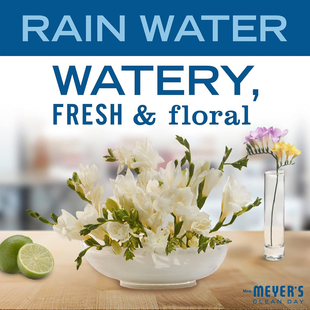 MRS. MEYER'S CLEAN DAY Hand Soap, Made with Essential Oils, Rain Water, 12.5 fl. oz - Pack of 3