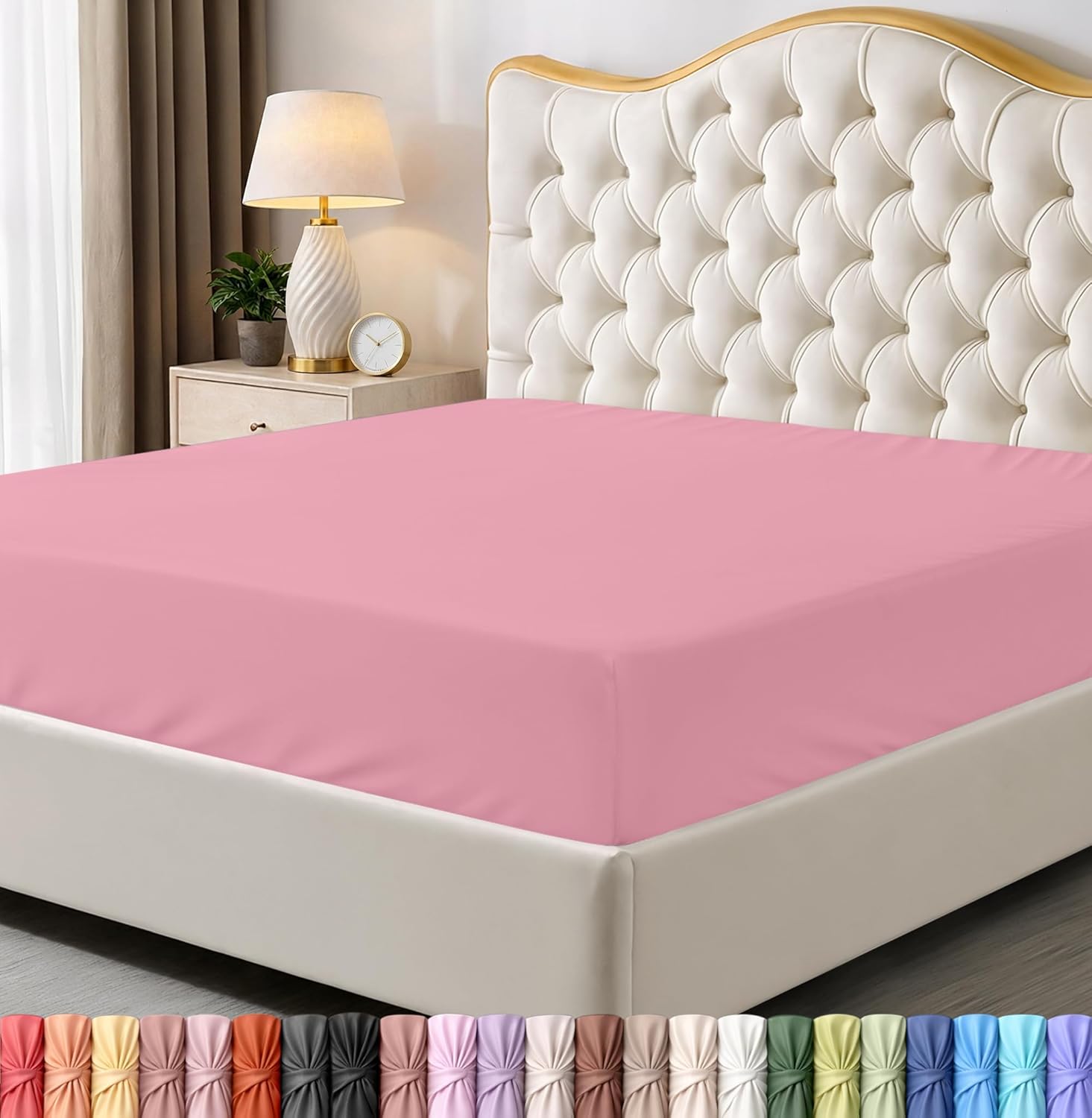 Utopia Bedding Queen Fitted Sheet - Bottom Sheet - Deep Pocket - Soft Microfiber - Shrinkage and Fade Resistant - Easy Care -1 Fitted Sheet Only (Beige)