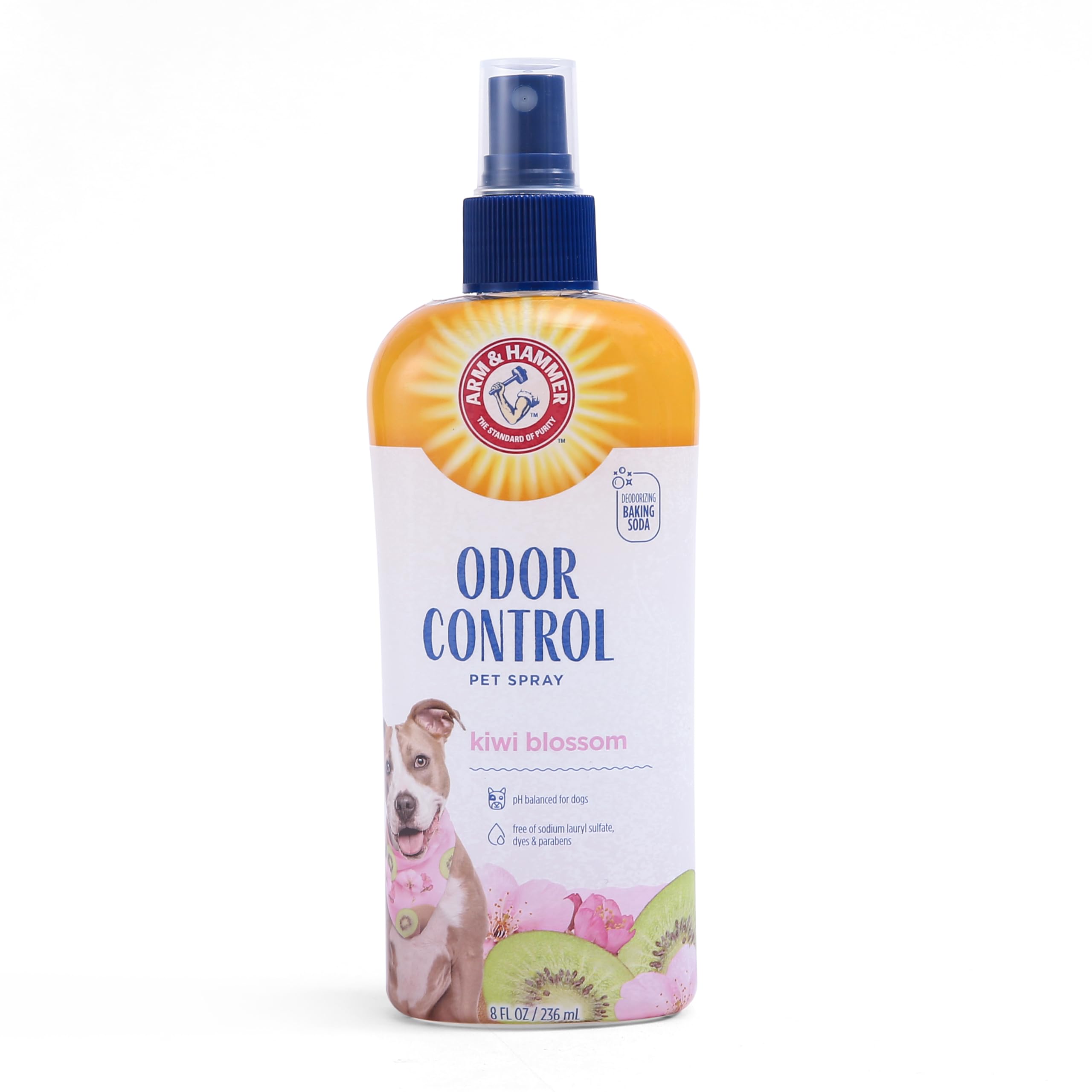 Arm & Hammer for Pets Super Deodorizing Spray for Dogs | Best Odor Eliminating Spray for All Dogs & Puppies | Fresh Kiwi Blossom Scent That Smells Great, 8 Ounces