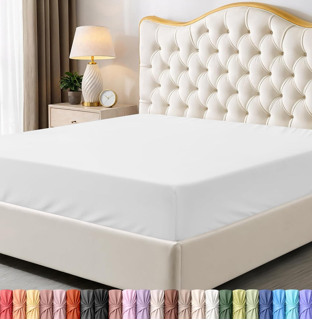 Utopia Bedding Queen Fitted Sheet - Bottom Sheet - Deep Pocket - Soft Microfiber - Shrinkage and Fade Resistant - Easy Care -1 Fitted Sheet Only (Beige)