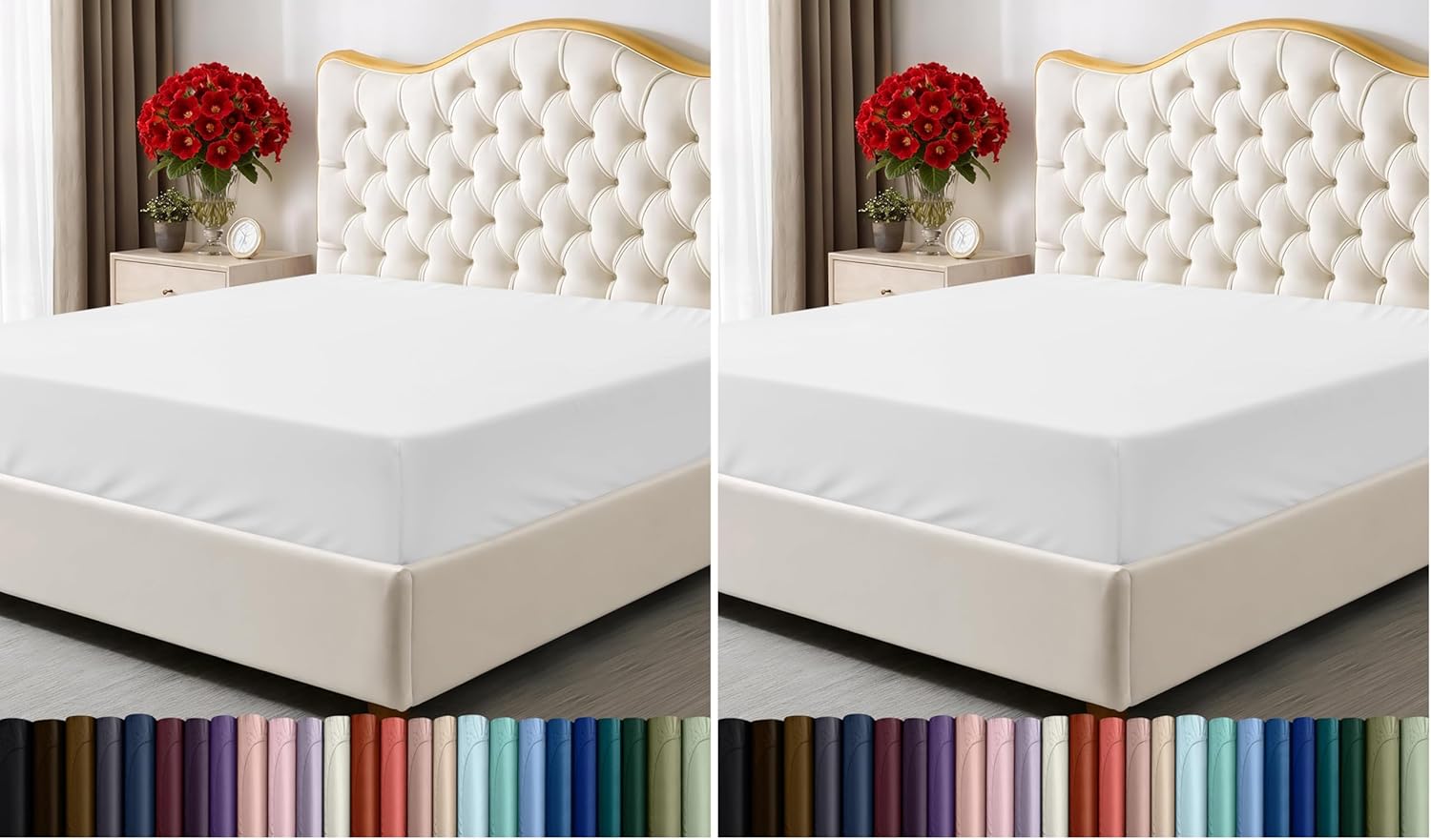 Utopia Bedding Queen Fitted Sheet - Bottom Sheet - Deep Pocket - Soft Microfiber - Shrinkage and Fade Resistant - Easy Care -1 Fitted Sheet Only (Beige)
