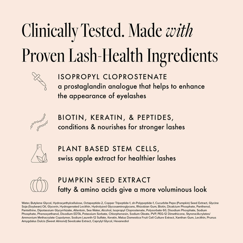 Borboleta Lash Serum, Eyelash Serum for Longer, Thicker, and Fuller Looking Natural Eyelashes, (Full Size, 3 Month Supply)