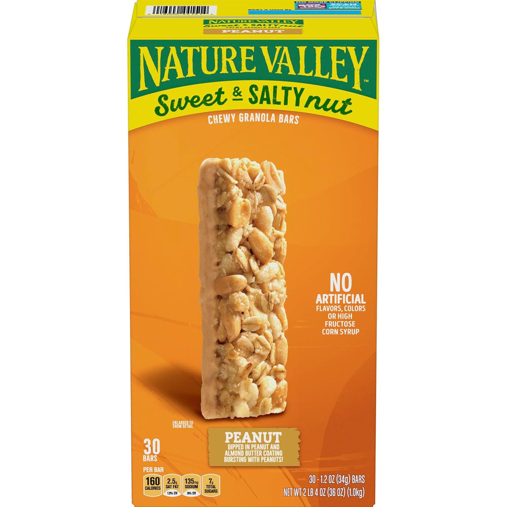 Nature Valley Sweet and Salty Nut Granola Bars, Peanut, 15 Bars, 18 oz