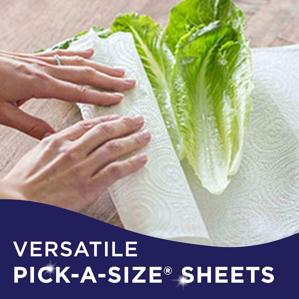 Sparkle Pick-A-Size Paper Towels, 24 Double Rolls (2,640 Sheets Total) - Strong 2-Ply Towels for Kitchen Cleanup and Everyday Messes